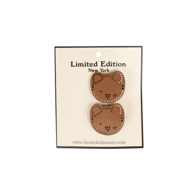Perforated Leather Designed Clip 2-Pack