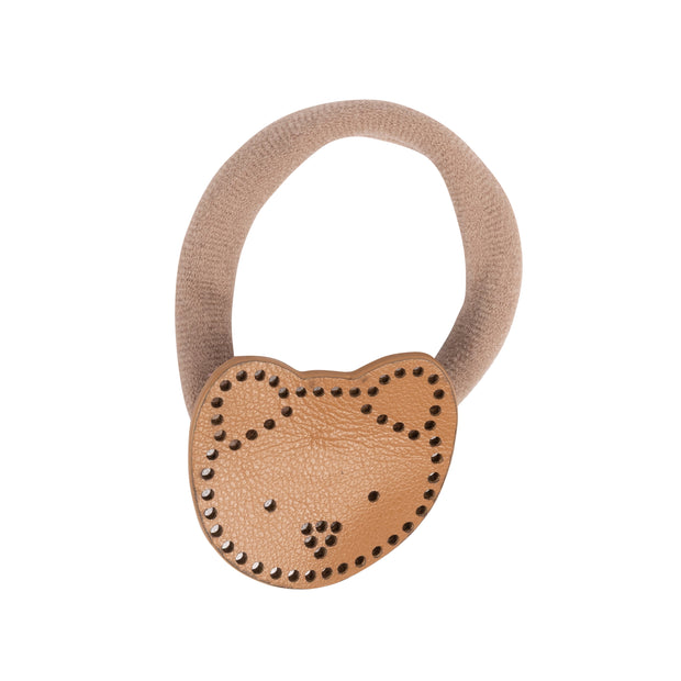 Perforated Leather Designed Pony Tie