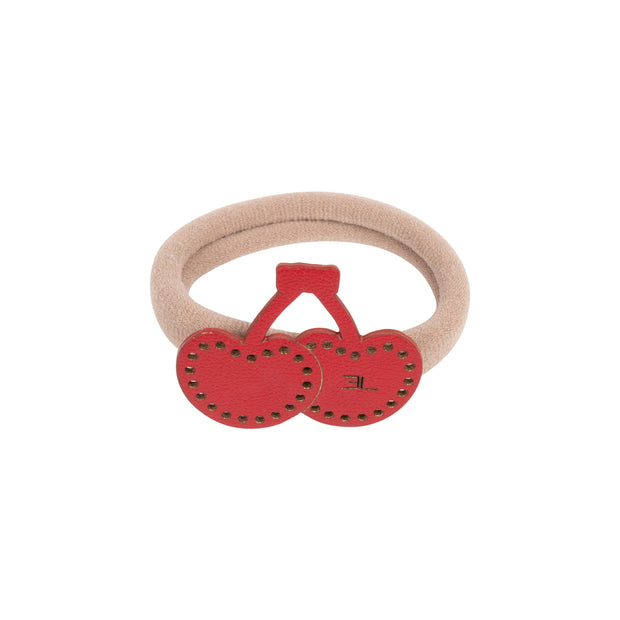 Perforated Leather Designed Pony Tie
