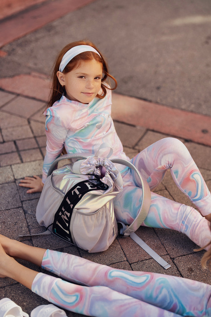 Iridescent Drawstring Backpack
