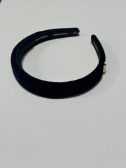 Embellished Pearls Logo Headband-Ivory