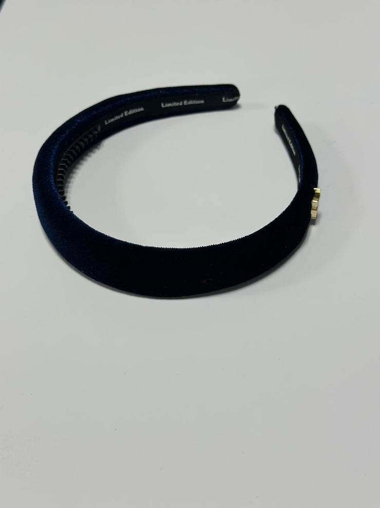 Embellished Pearls Logo Headband-Ivory