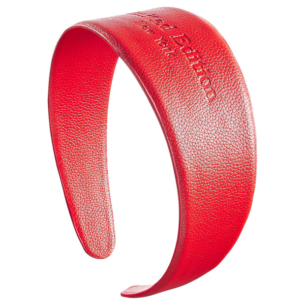 Vegan Leather Headband - Scarlet Red