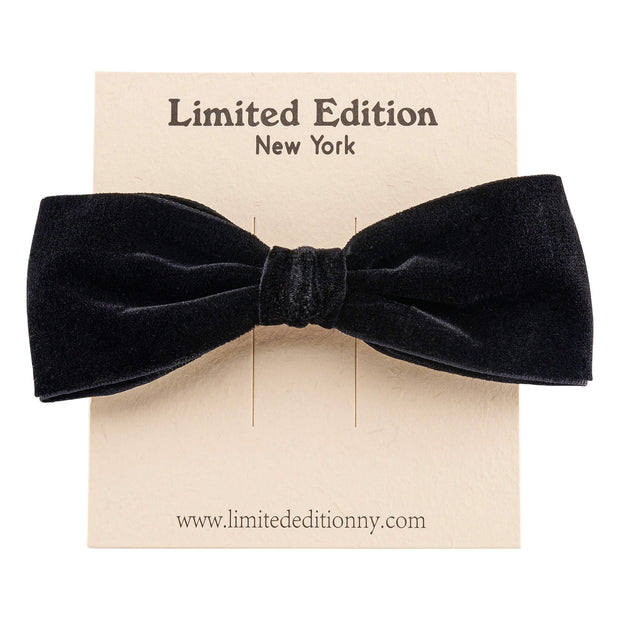 Velvet Pony Hair Tie - Black
