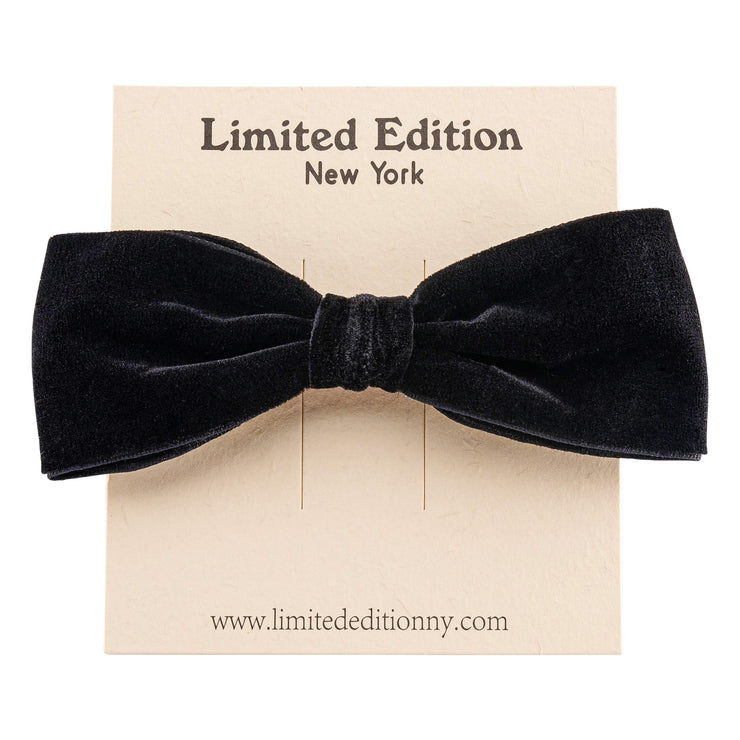 Velvet Pony Hair Tie - Black