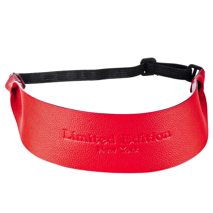 Vegan Leather Toddler Headband - Scarlet Red