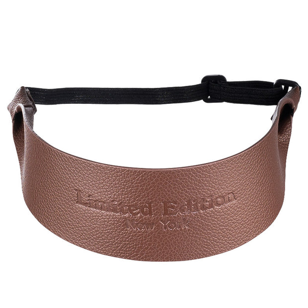 Vegan Leather Toddler Headband - Chocolate