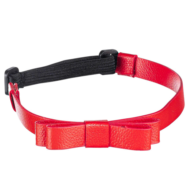 Vegan Leather Baby Headband - Scarlet Red