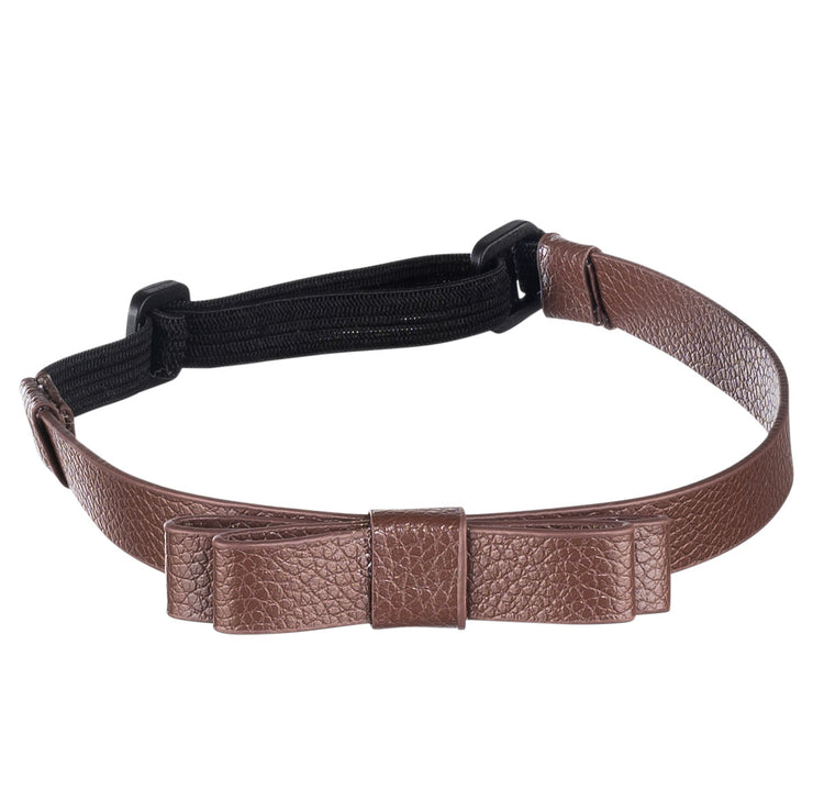 Vegan Leather Baby Headband - Chocolate
