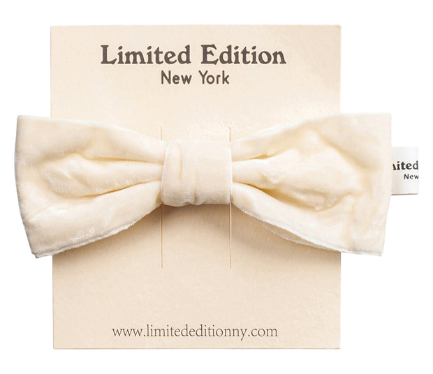 Velvet Pony Hair Tie - Vanilla