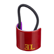 Acetate Teens Hair Tie - Brick Red